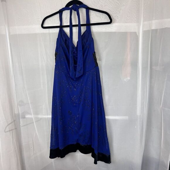 VIntage y2k halter mini formal dress sparkly satin mesh fairy grunge prom XS - Picture 6 of 11
